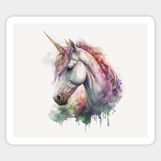 Unicorn Watercolour Painting Sticker